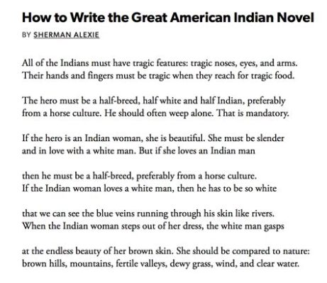 How to Write the Great American Indian Novel: A Multi-Layered Exploration